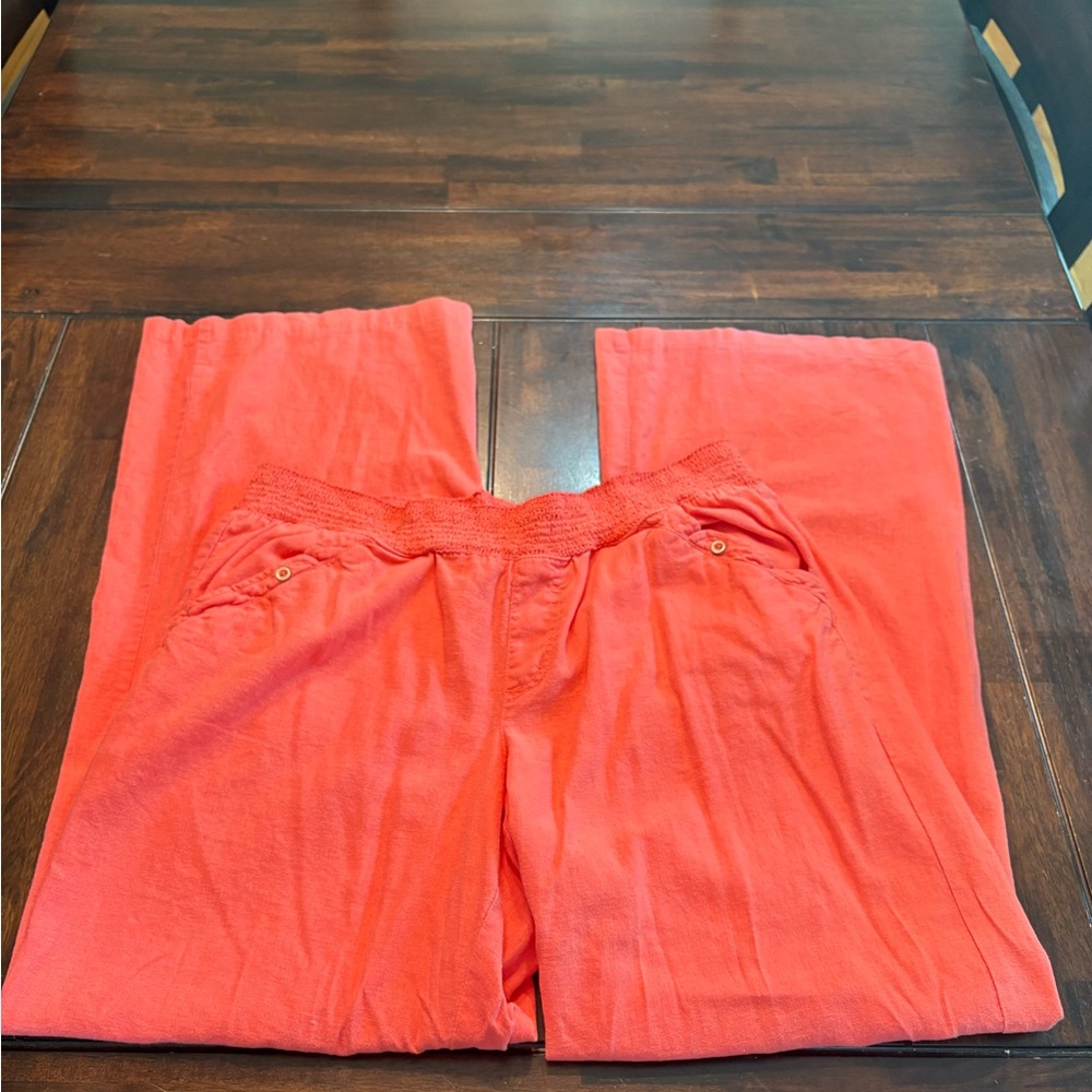 Jolt Coral Knit Wide Leg Pants Size 15 (Juniors)